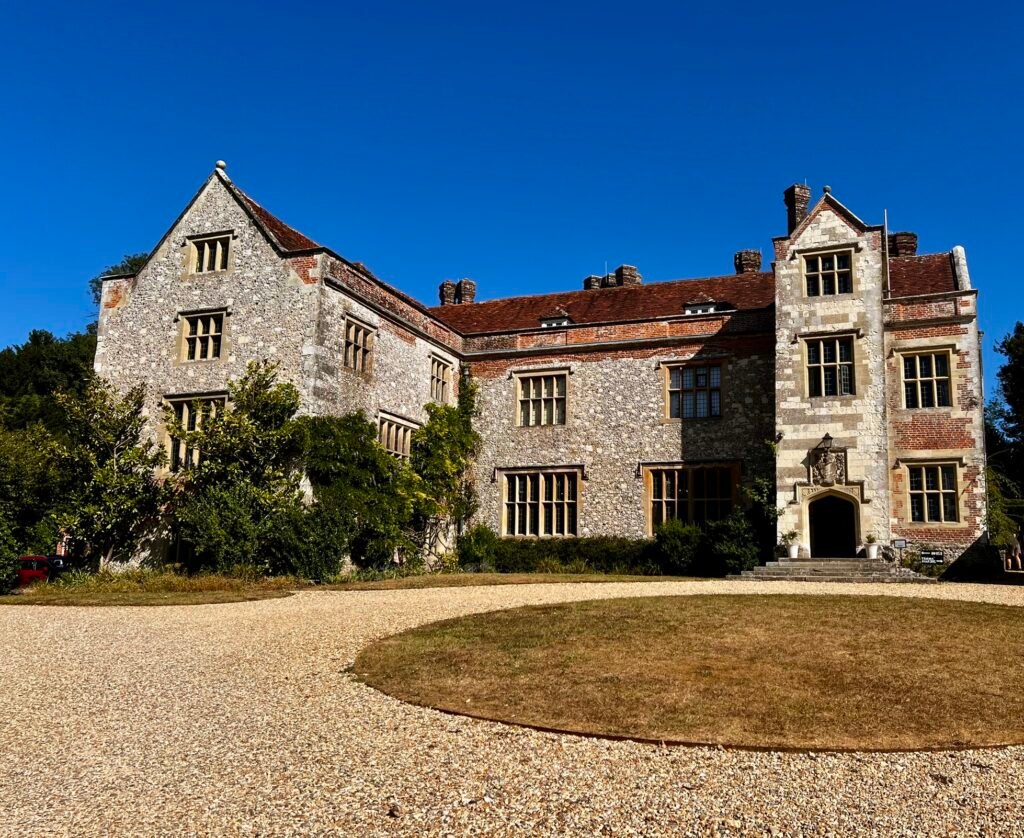 Chawton House exterior during a visit to Chawton House and Jane Austen's House in Hampshire