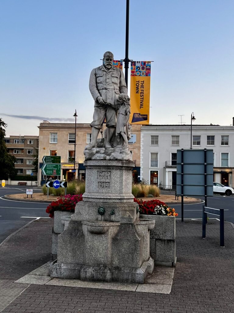 Statue of Antarctic explorer Edward Wilson on the Promenade in Cheltenham