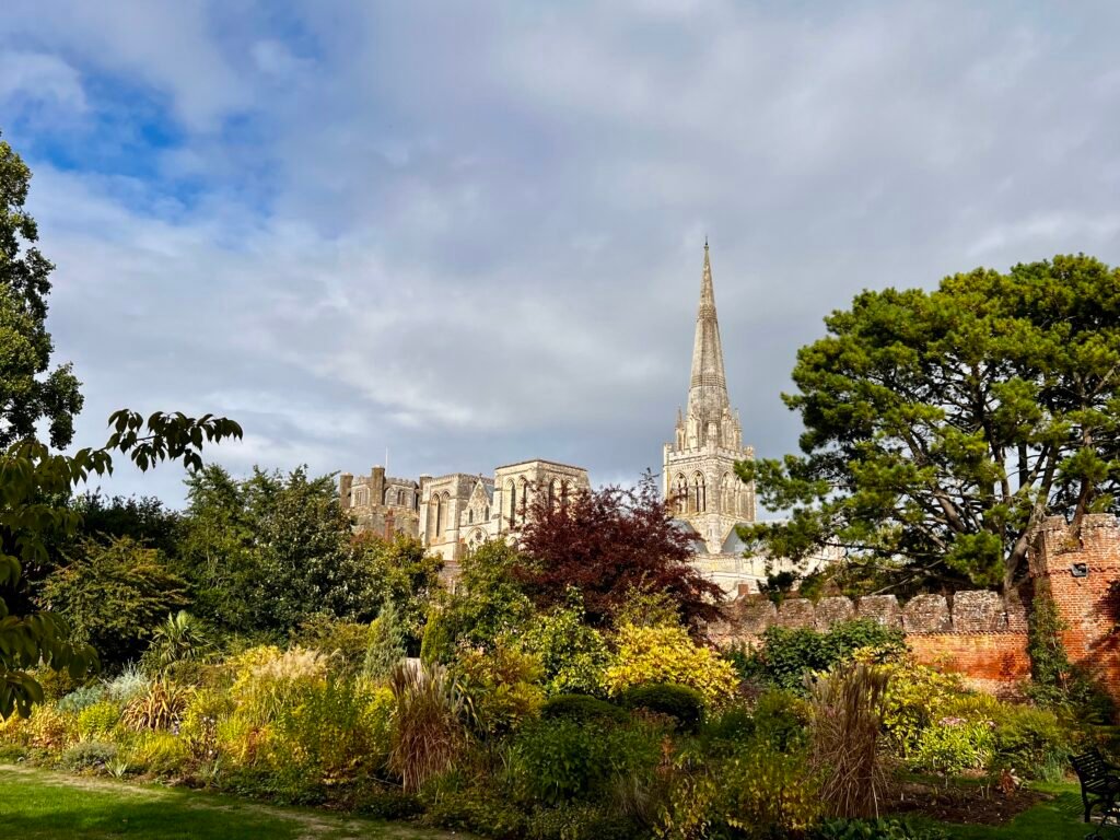 Things to do in Chichester: Cathedral from Bishop’s Palace Garden