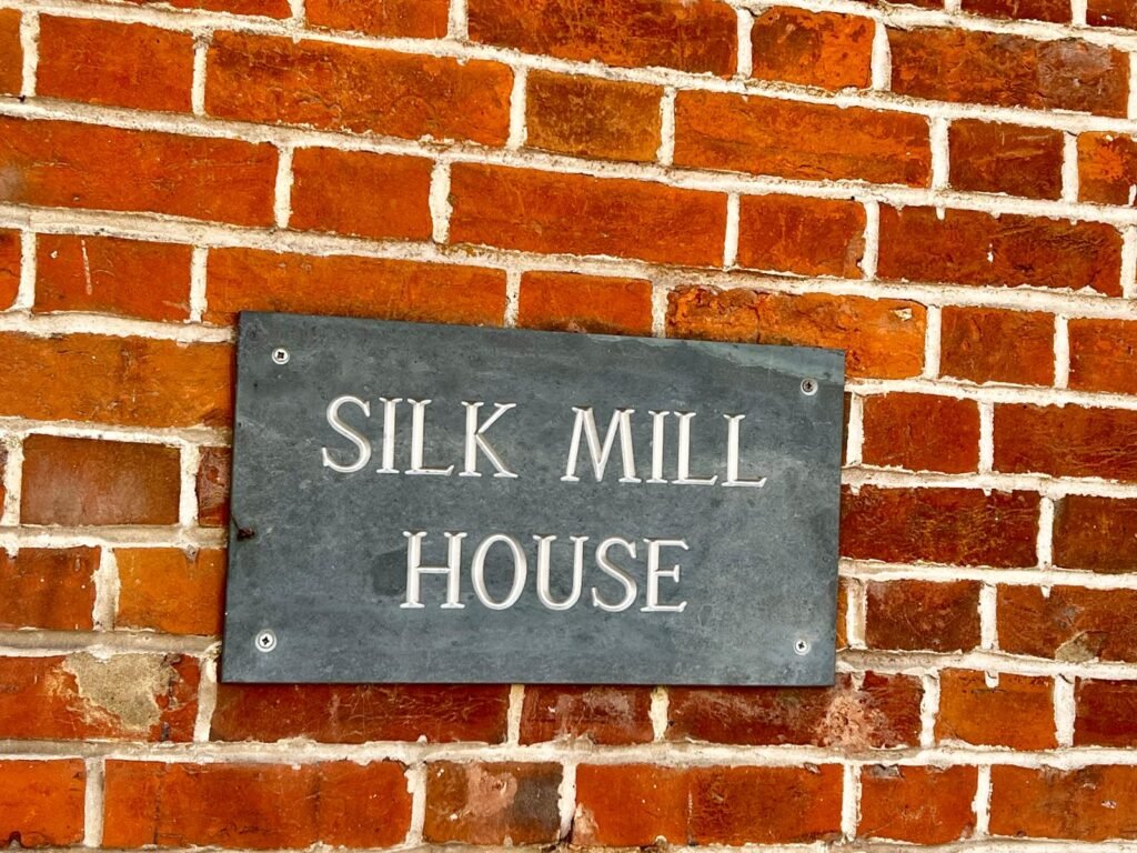 Silk Mill House sign in Whitchurch Hampshire