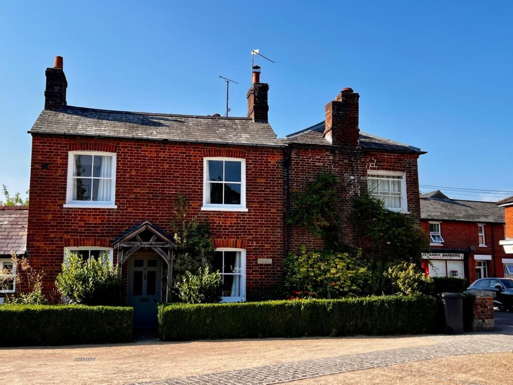 Red-brick historic house in Whitchurch Hampshire