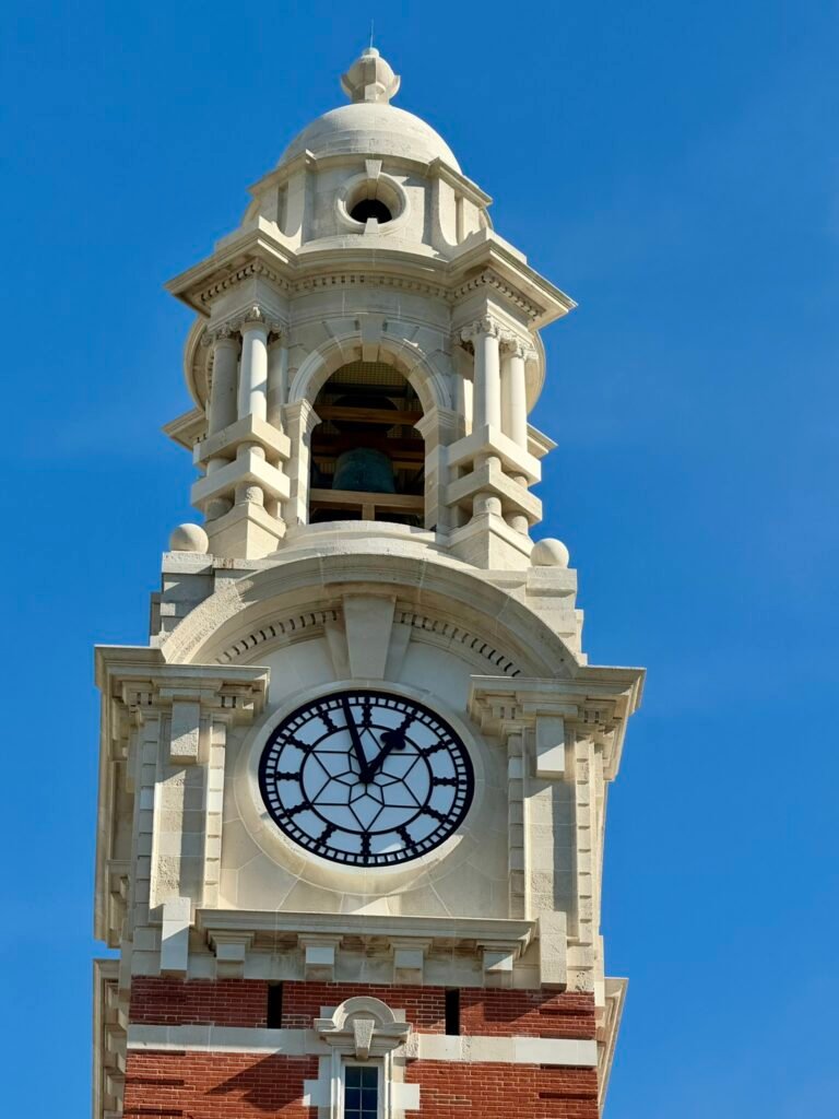 Clock face and cupola of Bournemouth Clock Tower