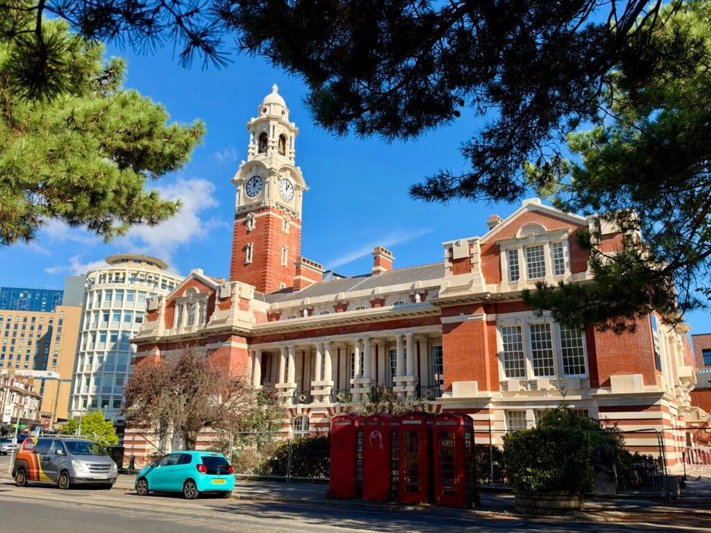 Bournemouth Clock Tower and former Municipal College at Lansdowne