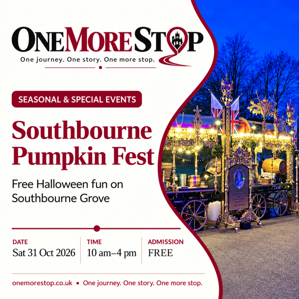 One More Stop event card for Southbourne Pumpkin Fest 2026, 31 October, Bournemouth.